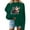 #03Green, variant on Christmas Sweatshirt for Women Crewneck Christmas Printed Long Sleeve Shirts Xmas Holiday Party Blouses Casual Pullover Sweater Tops