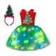 thumbnail image 2 of Vestido de de Navidad para niñas, vestido de fiesta de Navidad iluminado con diadema, luces LED, disfraz de Navidad para juegos de , SG, 2 of 9
