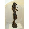 thumbnail image 4 of Girl Holding a Sea Shell Bronze Statue -  Size: 13"L x 14"W x 57"H., 4 of 12