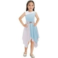 thumbnail image 1 of Oyolan Robe de Danse Ballet Asymétrique Sans Manches pour Filles, Robe d'Église Bleu Clair 10, 1 of 7