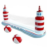 Pool Volleyball Game  Inflatable Pool Toys with Pool Volleyball & Pool Basketball Hoop, Summer Pool Game for Kids and Adults
