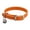 Orange, variant on Premium Real Leather Cat Collar with Bell & Safety Elastic Adjustable Soft Kitten Collar Lightweight Buckle Closure for Pets(Red,Size XS)