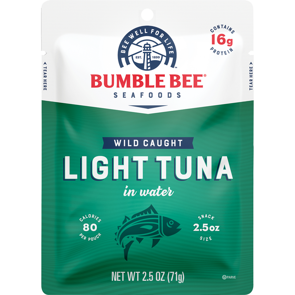 Bumble Bee Light Tuna in Water, 2.5 oz Pouch