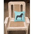 thumbnail image 2 of Carolines Treasures BB8089PW1818 Friesian Horse Blue Check Fabric Decorative Pillow, 18 x 18 in., 2 of 2