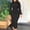 133#Black, variant on Dwaogom Fashion Women's Casual Solid Round Neck Ruffle Ruched Long Sleeve Slit Fold Dresses With Zipper Halter Dresses For Women Summer Midi Dresses For Women 2024 Cute Dresses For Teens