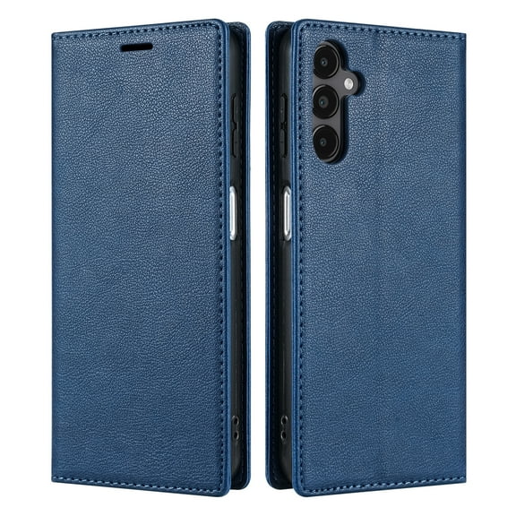 Allytech Galaxy A05 Wallet Case, RFID Blocking PU Leather Flip Cover Stand Business Retro Shockproof Protective Phone Case for Samsung Galaxy A05 - Blue