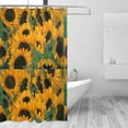 thumbnail image 2 of Rateoe Sunflowers 7 Shower Curtain - Fancy Bathroom Shower Curtain Sets - Waterproof Shower Curtain with Hooks with 12 Plastic Hooks 72x72 Inches, 2 of 5