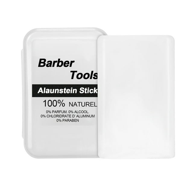 Pierre d'Alun 100 % Naturelle Inodore Déodorant après-Rasage Alternatif Apaise la Peau après le Rasage Article de Barbier pour Arrêter les Saignements