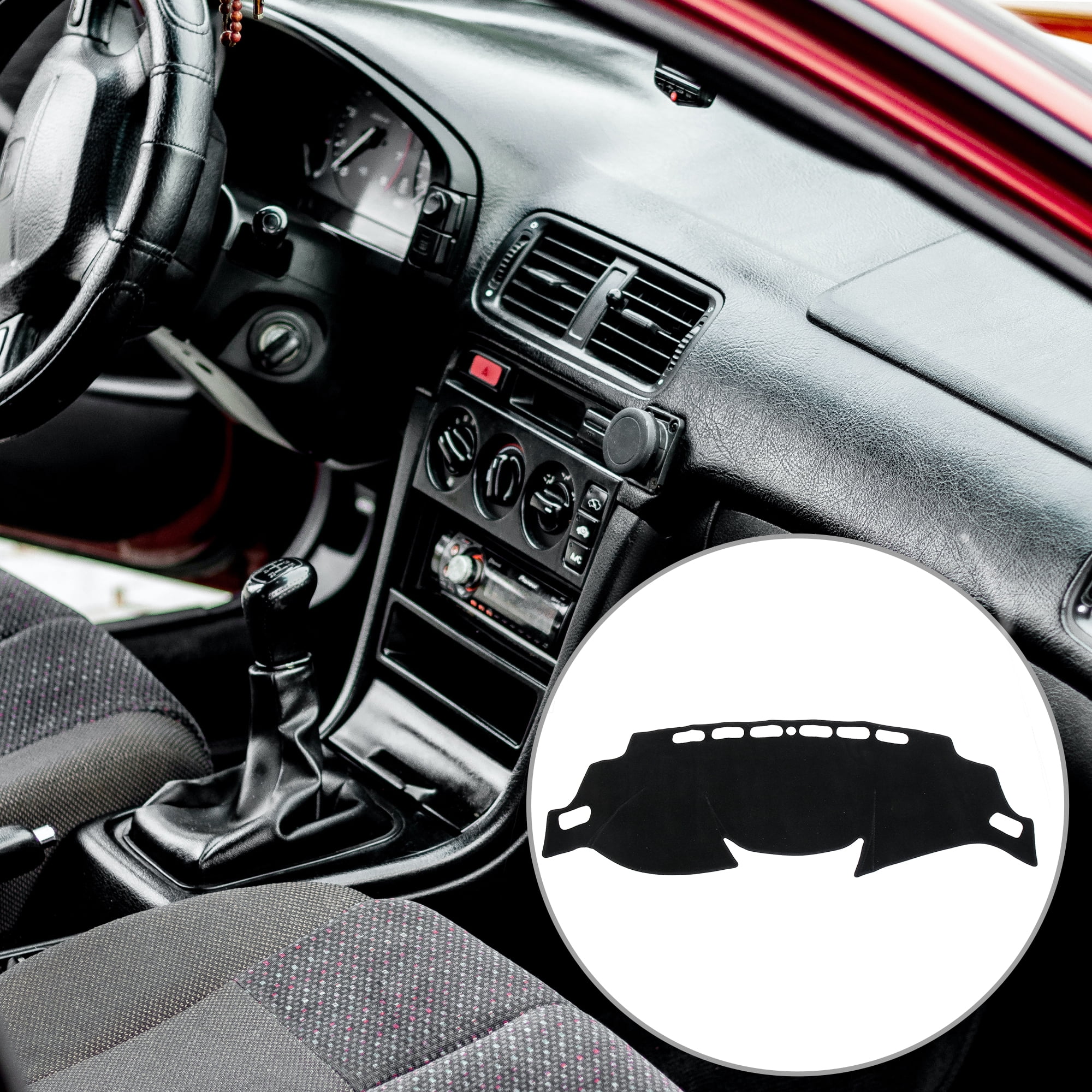 Unique Bargains Car Dashboard Cover Nonslip Mat Carpet for Nissan Rogue X-trial 2014-2018