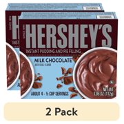 (2 pack) Hershey's Milk Chocolate Instant Pudding and Pie Filling, 3.95 oz Box