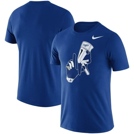 Pewter La Dodgers Baseball - Los Angeles Dodgers Nike MLB LA Gloves Local Phrase T-Shirt - Royal
