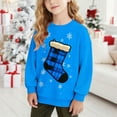 thumbnail image 2 of DxhmoneyHX Christmas Sweatshirts for Kids Cute Fashion ​Plaid Long Sleeve Graphic Tees Casual Loose Going Out Tops Festival Outfits Size 9 Years, 2 of 7