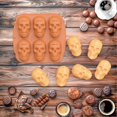 thumbnail image 4 of Halloween Skull Cake Pan Silicone Mold, 6 Cavities Pirate Skull 3d Silicone Mold Baking Pan,black, 4 of 5