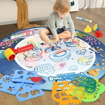 BUTOMKY Toddler Toys Water Doodle Mat: 31.49 Inch Magic Water Painting Coloring Mat, Instant Drying Educational Drawing Toy with Pens & Booklet,Holiday/Birthday Christmas Gifts for Kids Ages 2-8
