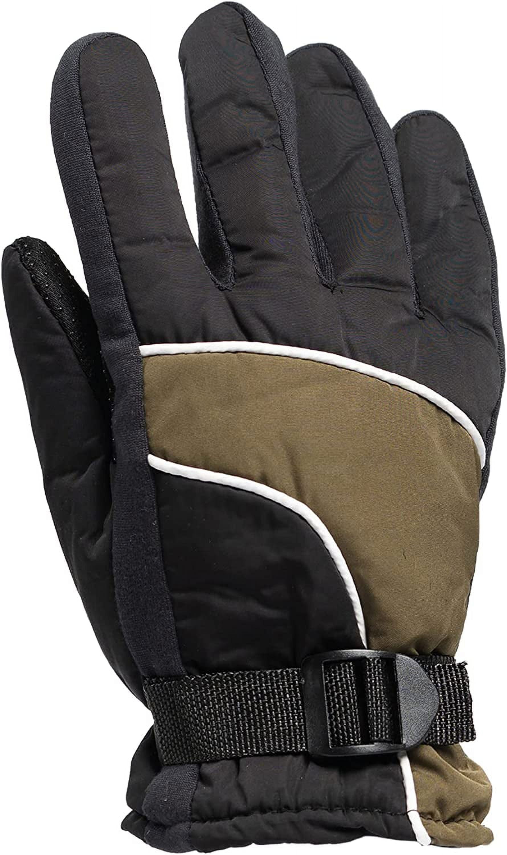 Yacht & Smith Winter Ski Gloves Fleece Lined Adjustable Strap Water Resistant For Men, Women, Kids