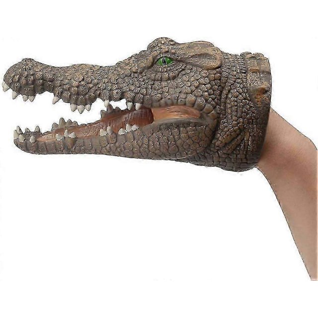 Crocodile Hand Puppet Toys Funny & Scared Alligator Head Puppets in Home, Stage and Class Role Play Toy for Kids and Toddlers