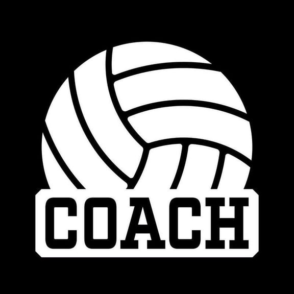 Volleyball Coach Vinyl Decal Sticker | Cars Trucks Vans Windows Walls Cups Laptops | White | 5 X 4.8 Inches | KCD2004