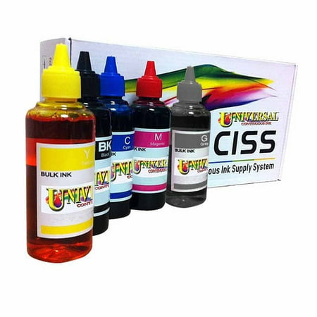 Universal Inkjet Canon PGI-250/CLI-251 KCMYGY Continuous Ink System Refill Pack (for Canon (Best Refill Ink For Canon Printers)