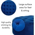 thumbnail image 2 of BirdRock Home Tufted Round Ottoman - Velvet Foot Stool - Navy, 2 of 8