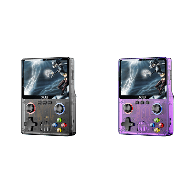 Consola Juegos Portátil Retro X6 Reproductor Vídeo IPS 3 5 Pulgadas (transparente)