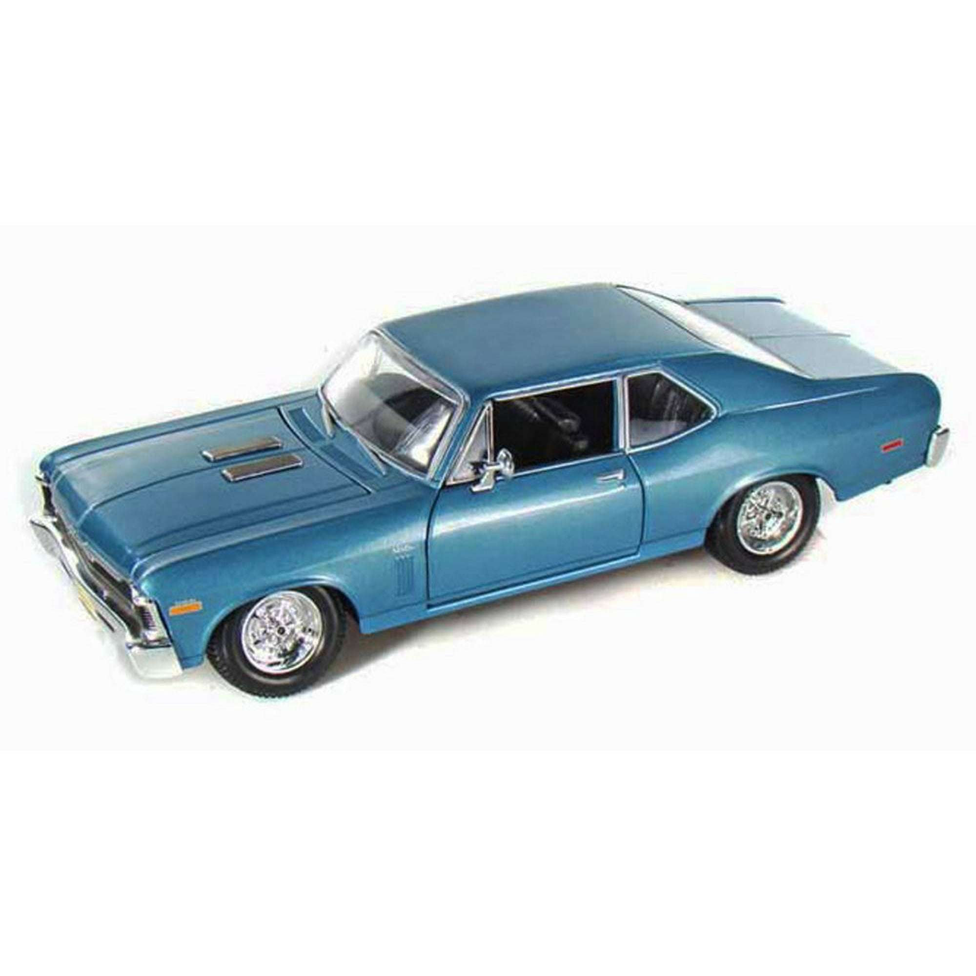 1970 chevrolet nova ss coupe hard top, blue - maisto 31262 - 1/24 scale diecast model toy car