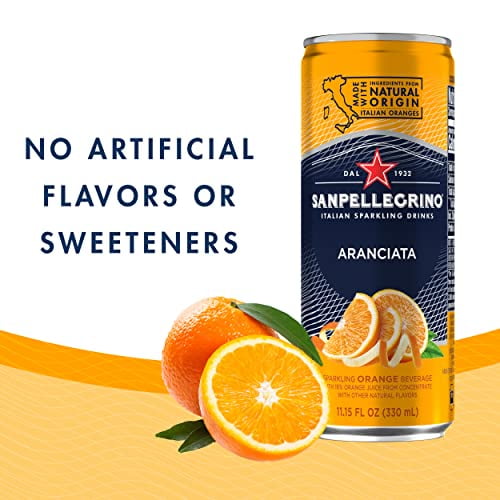 San Pellegrino Italian Sparkling Drink Aranciata (Pack of 5)