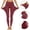 Wine, variant on Bloomae High Waist Yoga Pants with Pockets Butt Lifting Tummy Control No See Through Buttery Soft Workout Running Yoga Leggings for Women Purple L