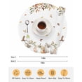 thumbnail image 6 of 15 Inch Round Placemats Set of 4, White Pumpkin Non Slip Heat Insulation PP Table Mats, Thanksgiving Maple Leaf Autumn Flower Washable Place Mats for Kitchen Dining Party Table Decor, 6 of 7