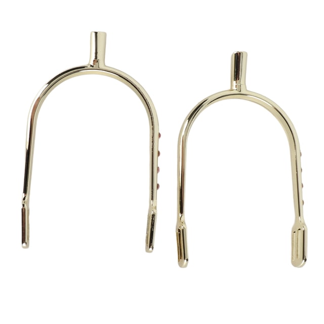 M Buder Espuelas de aleación de zinc cromadas para damas (Dorado) 13 cm / 5.11 inches
