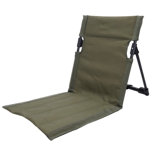 Foldable Floor Chair, Lightweight Green Camping Chair, 15 x 15.4 x 15 in / 38.1 x 39.1 x 39..1 cm, Aluminum Alloy Frame, Portable Outdoor Lawn, Garden, Beach Mat