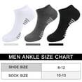 thumbnail image 5 of LOOIKOOS 12 Pairs Mens Ankle Socks Lightweight Athletic Sports Running Short Low Cut Socks for Men Balck Socks, 5 of 9