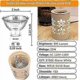 thumbnail image 2 of Bulb 25 Watt NP5 Replacement Bulbs for Candle Warmer,120V GU10 MR16 JDR Halogen Bulb for Scent Wax Burner, Fragrance Melt, Warming Bulb,Dimmable,Warm, 2 of 5