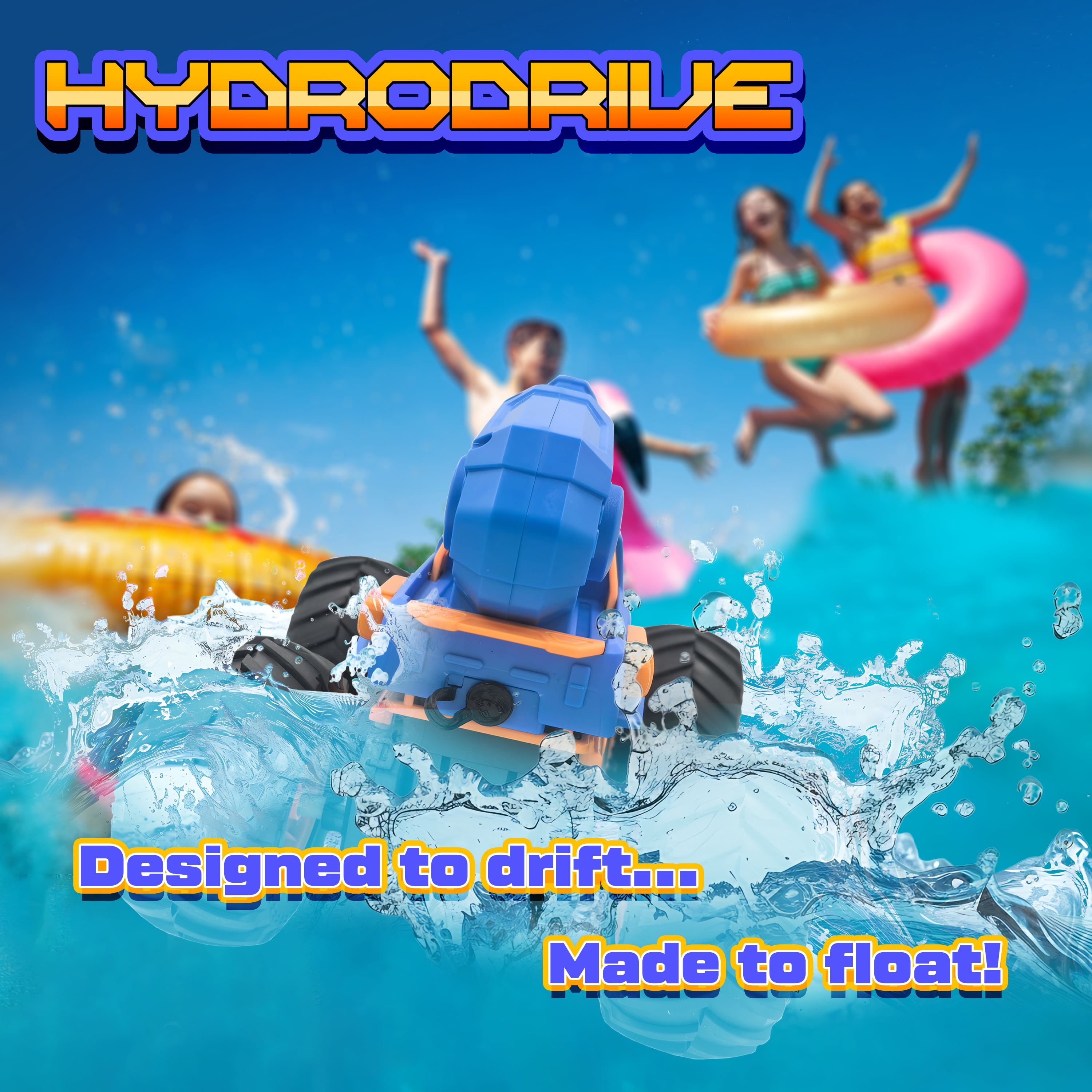 Hydro Havoc Amphibious Remote Control Monster Truck Off-Road & Water Capabilities Indoor and Outdoor Toy for Kids