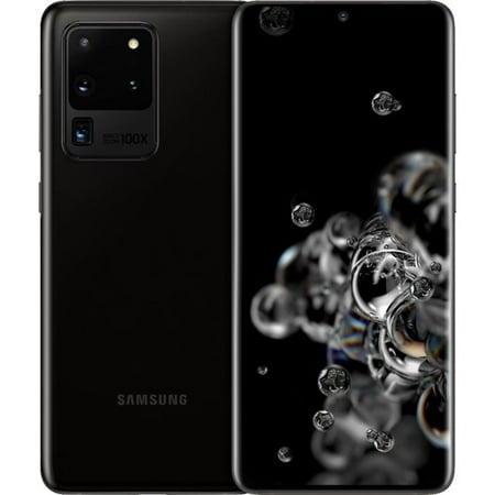 SAMSUNG Galaxy S20 Ultra 5G G988U 128GB, Black Unlocked Smartphone - Very Good Condition (Used)