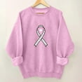 thumbnail image 2 of Makaor Sweatshirt Women Breast Cancer Awareness Crew Neck Tops Fleece Long Sleeve Pullover Graphic Casual Clothes, 2 of 4