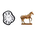 thumbnail image 1 of Reloj De Pared Acrílico Distorsionado, Escultura única Y Creativa, Figura De Reloj Derretido, Resina De Lujo, Animal Grabado, Decoración De Escritorio, Tienda, Hogar U Oficina, 1 of 8