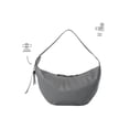 thumbnail image 4 of Totto Bolsa De Dama - Mujer Crossbody Bandolera - A Color Gris Oscuro Diseño De La Tela Lisa gris M, 4 of 5