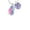 Hot Purple, variant on Translucent Hot Pink & Blue Flying Butterfly  - Clear AB Crystal Heart Sophia Necklace, 18" 1"