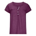 thumbnail image 2 of Birdeem Mode Femme Été Nouveau Haut en Coton Coloré Col en V Manches Courtes T-Shirt Haut, 2 of 7