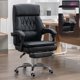 thumbnail image 4 of Genuine leather boss chair business computer office furniture comfortable long periods sitting Ergonomic lunch chair swivel My Lux Decor Round, 4 of 11