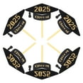 thumbnail image 6 of Masteelf Elegant Black Plastic Cake Toppers for Graduation Season Decoration Easy to Use and 6pcs, 6 of 8