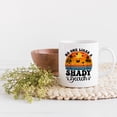 thumbnail image 2 of No One Likes a Shady Beach, Summer Pun Quote with Retro Sun, White 11oz Ceramic Mug, 2 of 5