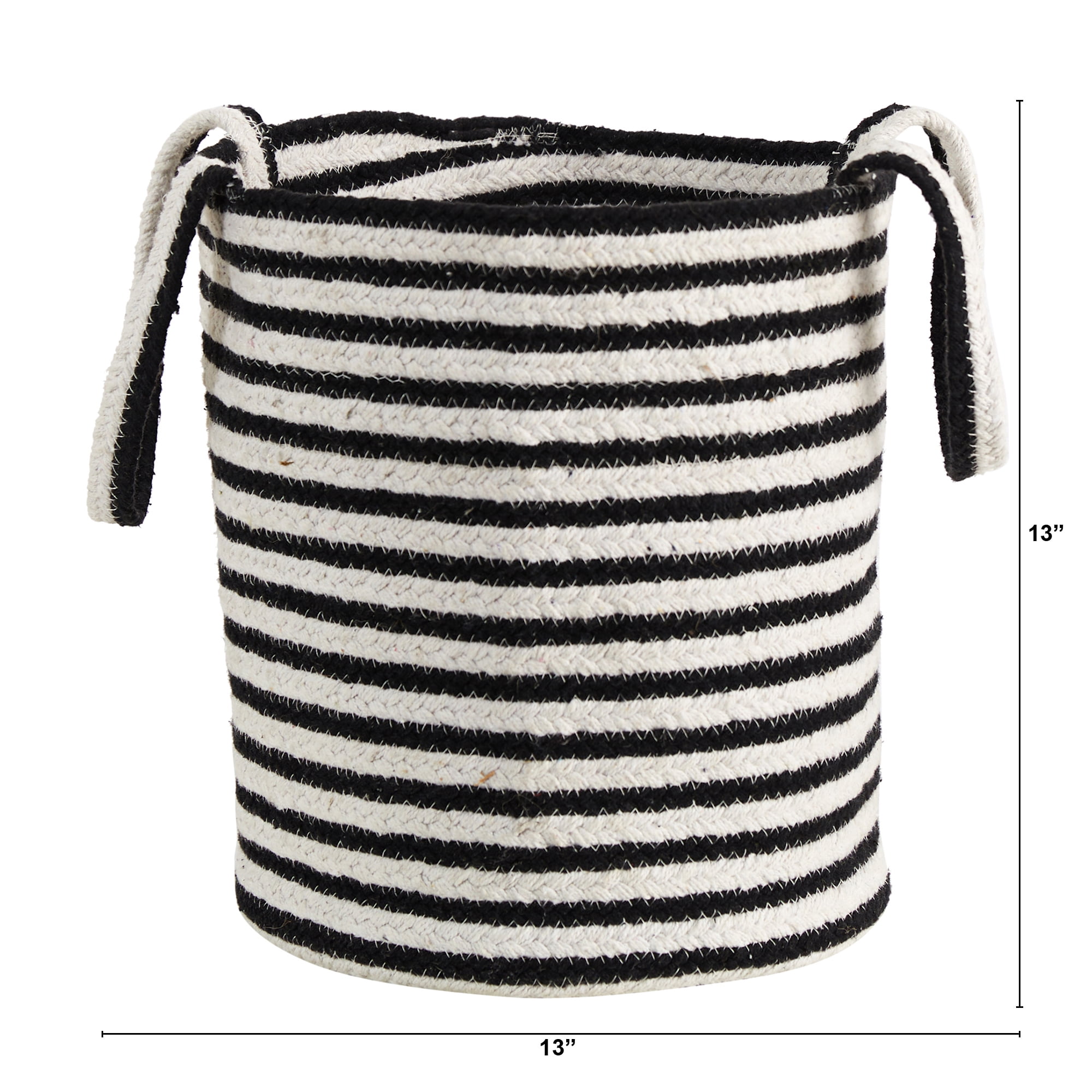 Nearly Natural Decorative Handwoven Cotton Basket