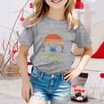 thumbnail image 2 of FhsagQ Mode Décontractée Imprimée pour Garçon et Fille, Col Rond, Manches Courtes, T-Shirt Ample, Printemps, Taille 10-12, Violet Gris, 3-4 Ans, 2 of 4