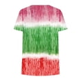 thumbnail image 3 of ameIAEA Square Neck Tops for Women Short Sleeve Summer Tunic Tops Color Block Ruffle Blouse, 3 of 4