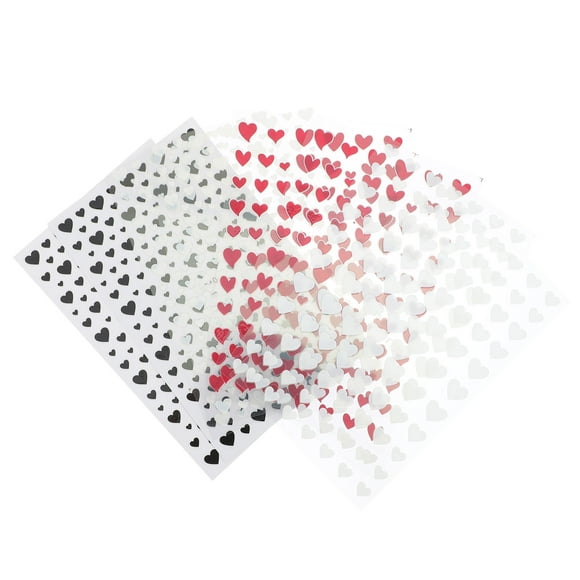 8 hojas de pegatinas de corazón para decoración de uñas, ideal para San Valentín (estilo mixto)