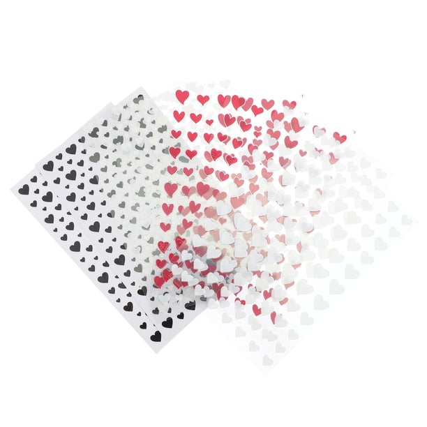 8 hojas de pegatinas de corazón para decoración de uñas, ideal para San Valentín (estilo mixto)