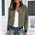 thumbnail image 4 of ShomPort Women's Casual Jackets Long Sleeve Zip up Lightweight Windbreaker Coat Trendy Outerwear with Pockets, 4 of 7
