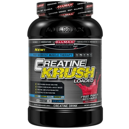 ALLMAX Nutrition, Creatine Krush Loaded, Fruit Punch Recharge, 3.3 lbs (1500 g)