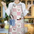 thumbnail image 6 of Pioneer Flower Floral Print Pattern Apron-Garden Aprons for Women with Pockets-Cotton Linen Waterproof Kitchen Cooking Gardening Aprons Adjustable for Kitchen,Cooking,BBQ and Salon 33x27 Inch, 6 of 7
